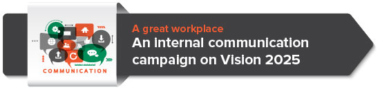 A great workplace: An internal communication campaign on Vision 2025