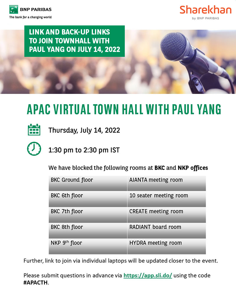 APAC town hall with Paul Yang