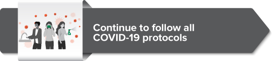 COVID-19 protocols remain in place