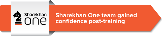 Sharekhan One team gained confidence post-training