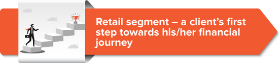Retail segment – a client’s first step towards his/her financial journey