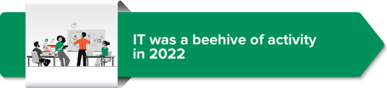 IT was a beehive of activity in 2022