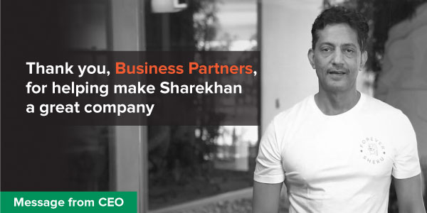 Thank you for helping make Sharekhan a great company