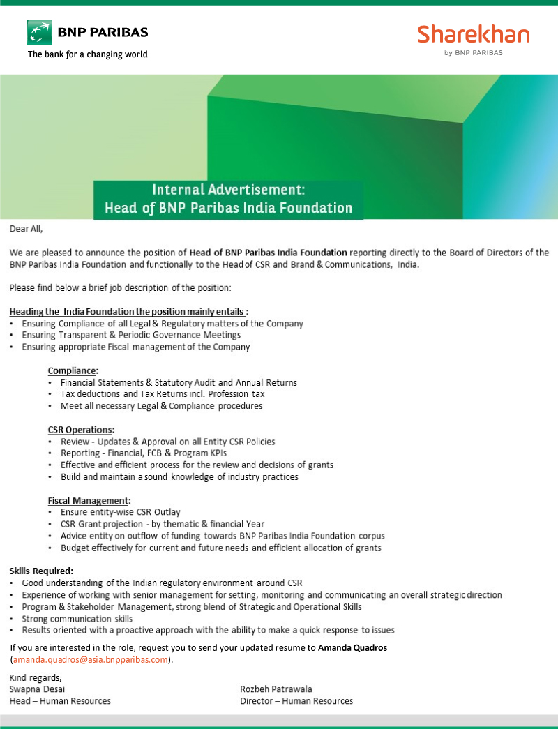 Internal-Advertisement-Head-of-BNP-ParibasIndia-Foundation