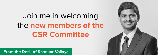 Join me in welcoming the new members of the CSR Committee