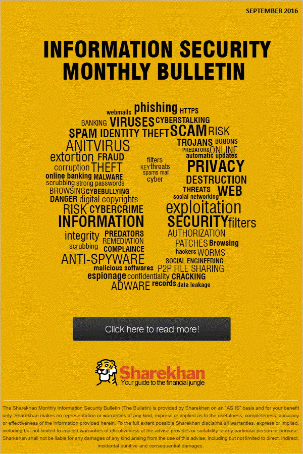 Monthly Security Information with ShareKhan
