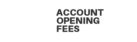 No Account Opening Fees